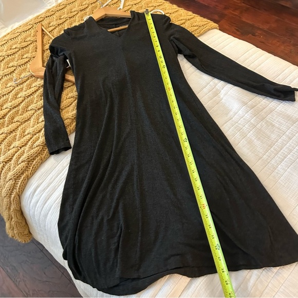 Eileen Fisher Charcoal Gray Viscose Jersey Knit Dress. Size XS. - Picture 9 of 10